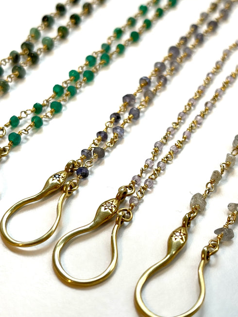 Amethyst snake necklace