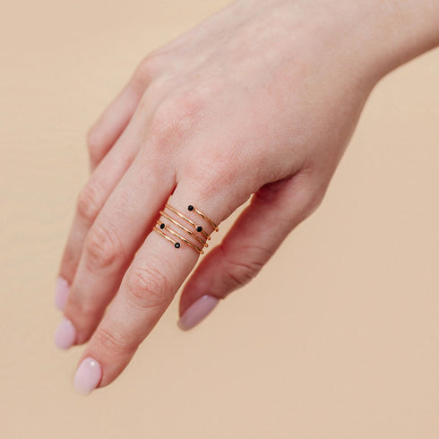 טבעת עם קריסטלים סילבר נייט של סברובסקי