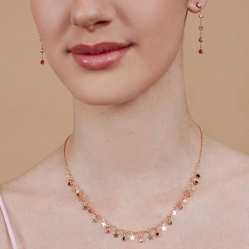 עגילים נופלים עם קריסטלים של סברובסקי