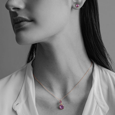 שרשרת איריס לוטוס בשילוב עגילי איריס צמודים