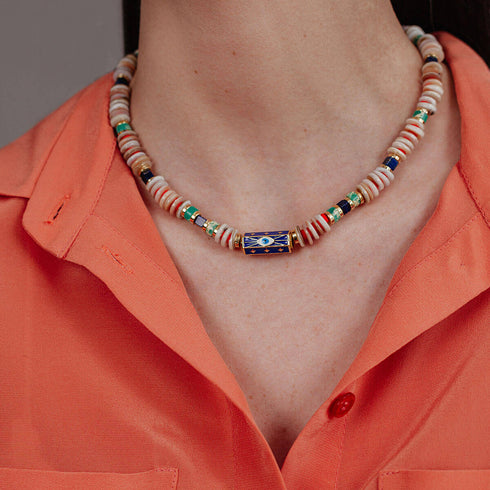 שרשרת אמור עם תליון כחול