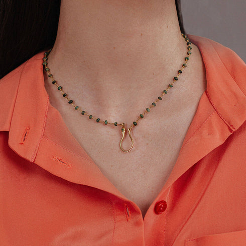 שרשרת חרוזי ג'ייד ירוקים