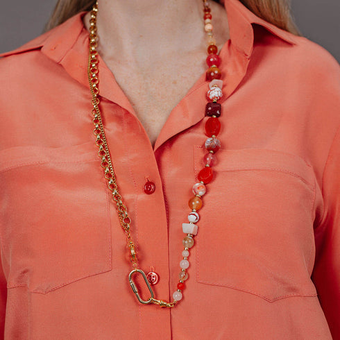 שרשרת חרוזי ג'ייד צבעי פסטל