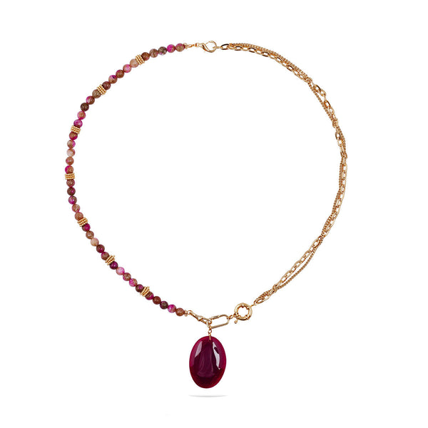 שרשרת חן אוניקס ורוד