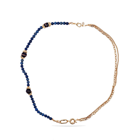 שרשרת ג'ייד אסימטרית כחול נייבי