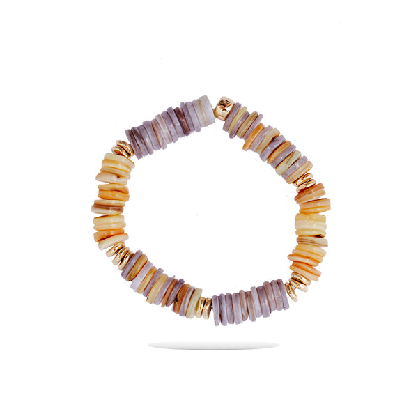 צמיד אם הפנינה אפור צהוב