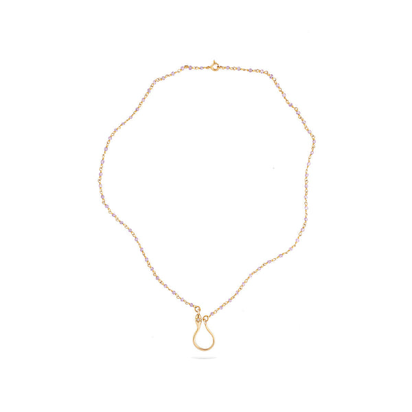 שרשרת נחש חרוזי ג'ייד סגולים