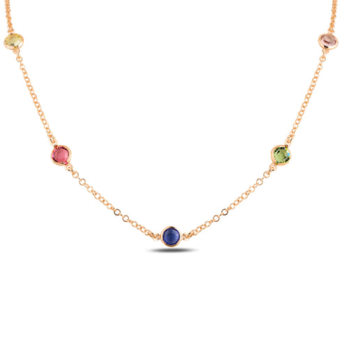 שרשרת סיריס ארוכה זהב רוז