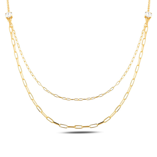 Tre gold necklace