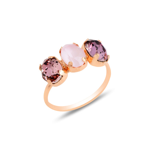 טבעת לוסיה עם קריסטלים של סברובסקי