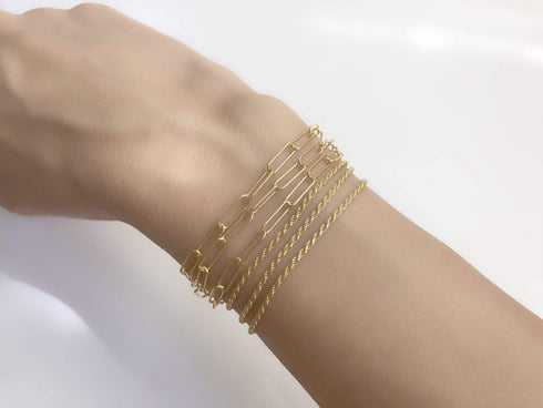 צמיד זהב אטבים