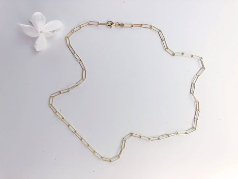 שרשרת אטבים כסף מצופה זהב