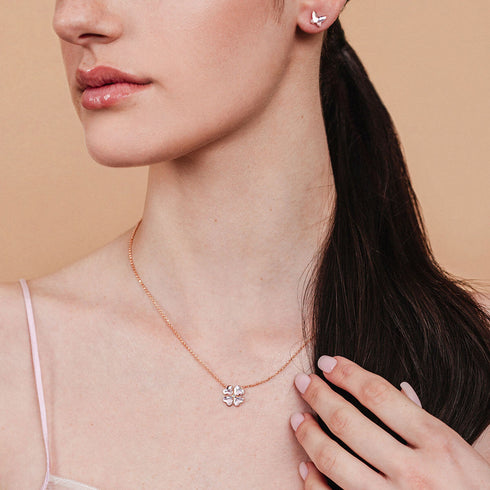 שרשרת תלתן ורוד