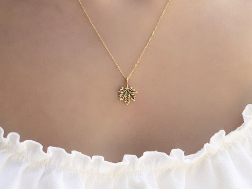 שרשרת מייפל כסף מצופה זהב