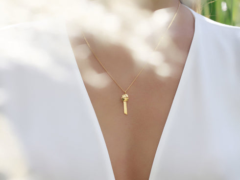 שרשרת מרו כסף מצופה זהב